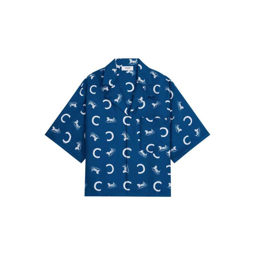 Celine Men Scout Silk Twill Shirt